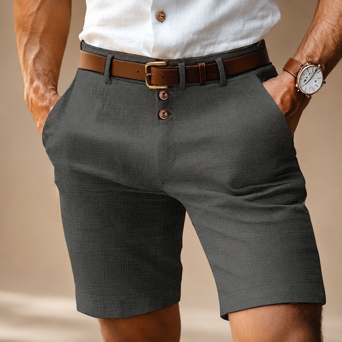 Herbie - Freizeitshorts mit Knopfakzenten