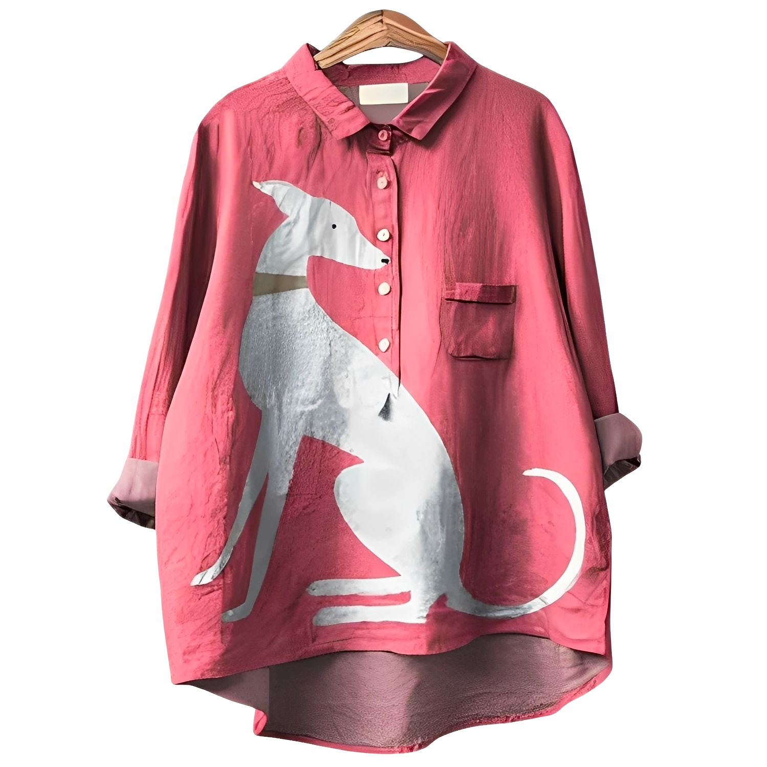 Eyden - Damenbluse mit langen Ärmeln und Design