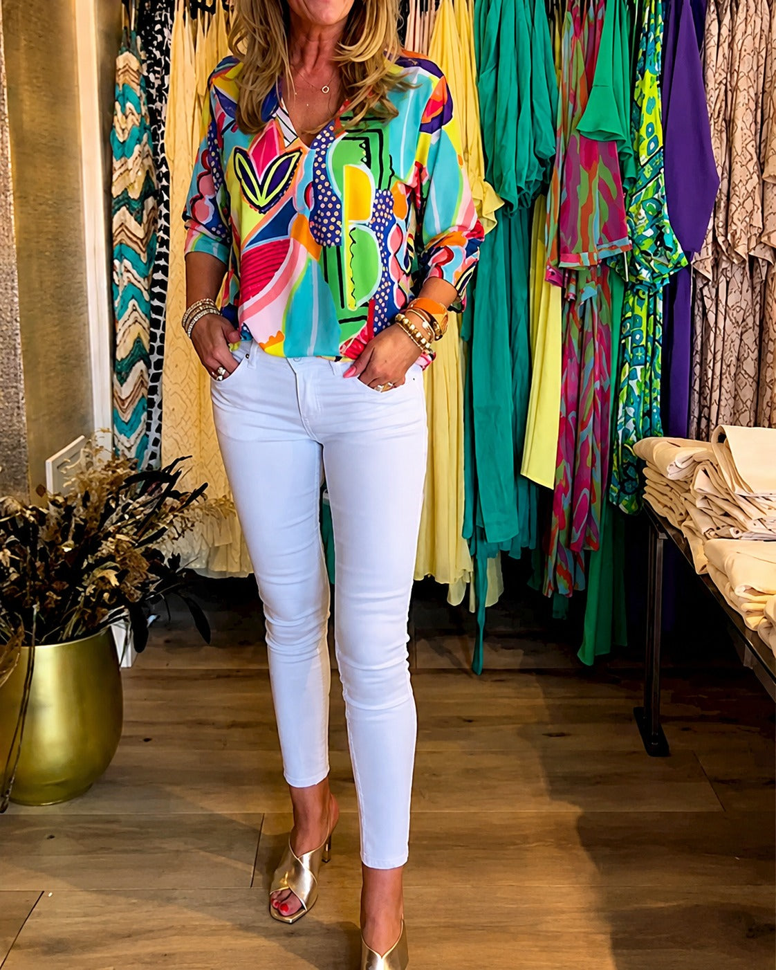 Chaya - Elegante Langarm-Bluse im entspannten Stil