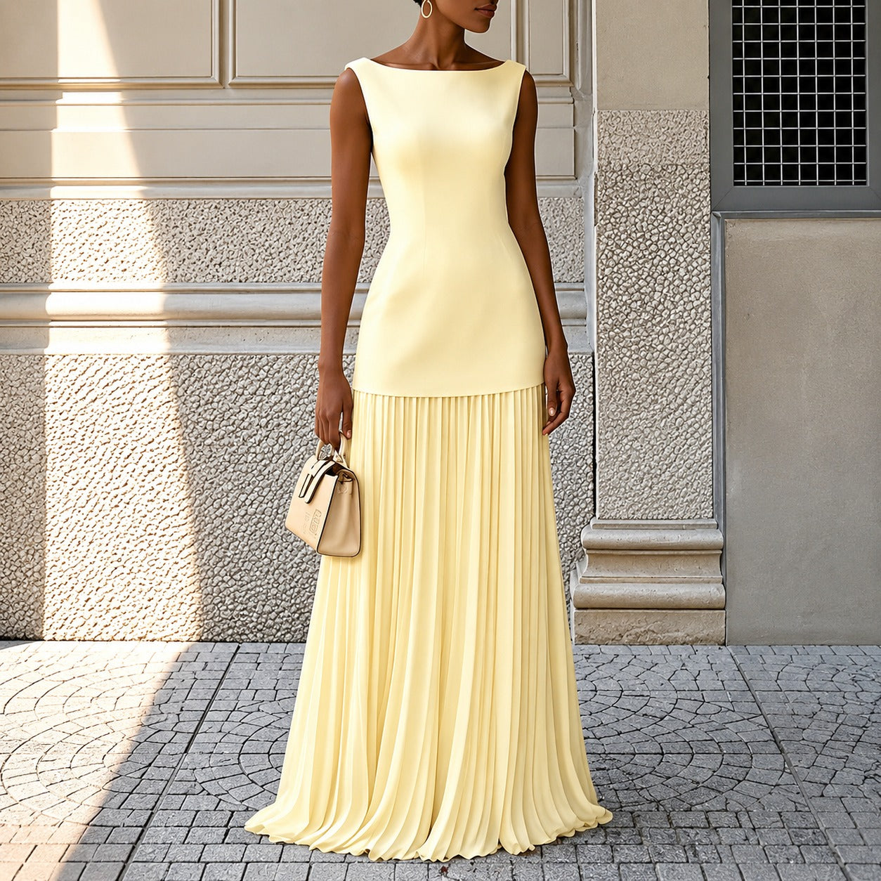 Alice - Stilvolles ärmelloses schlankes Maxikleid