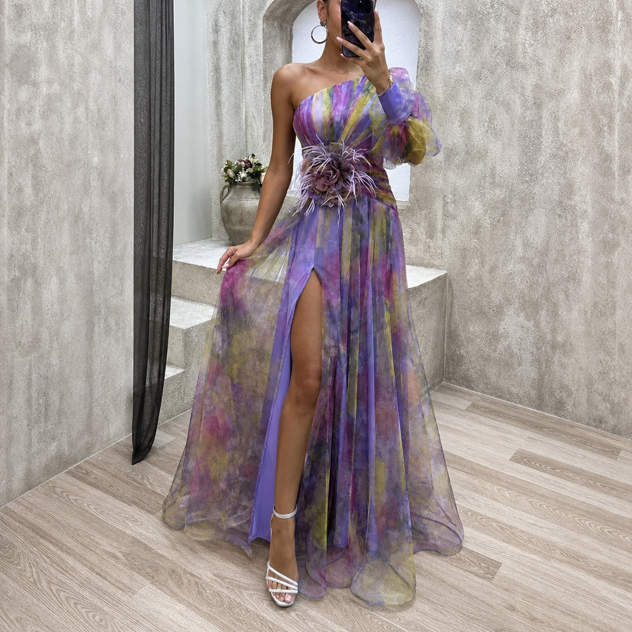 Rowe - Elegantes Blumen-Maxikleid