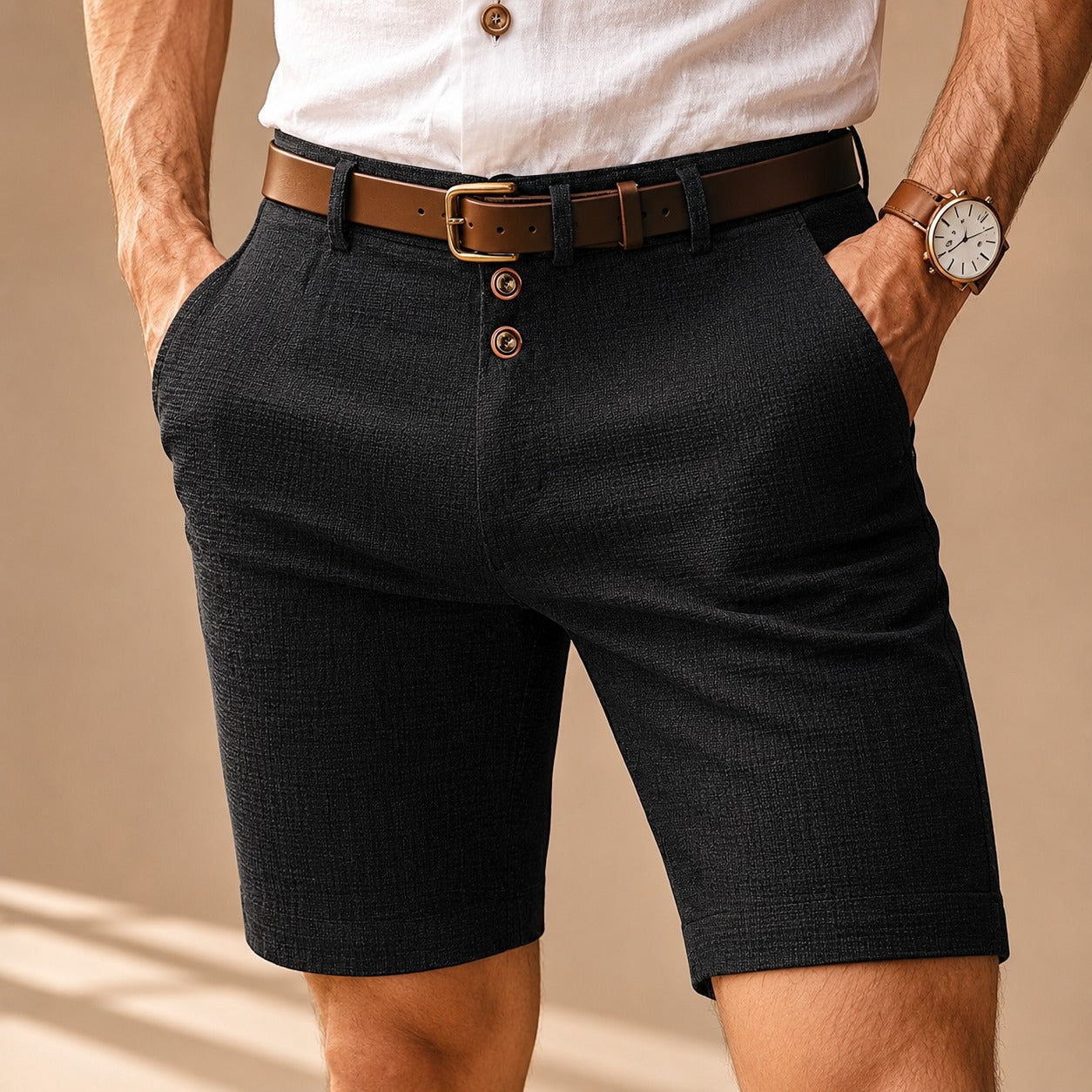 Herbie - Freizeitshorts mit Knopfakzenten