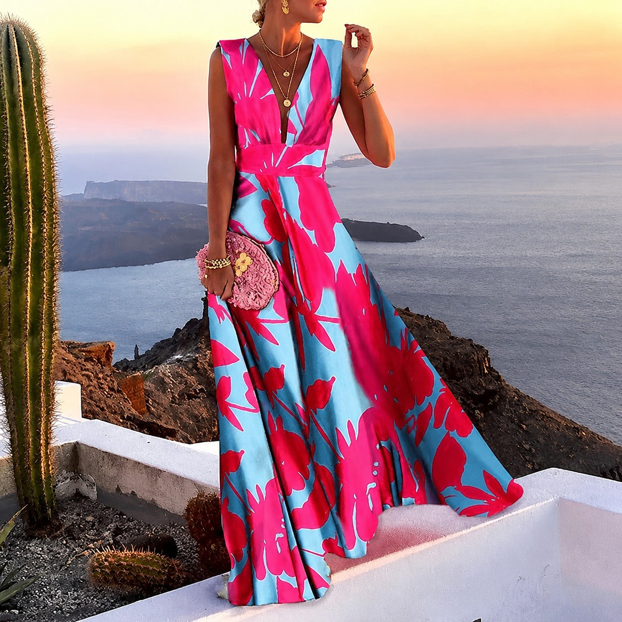 Kaylee - Elegantes ärmelloses Maxikleid