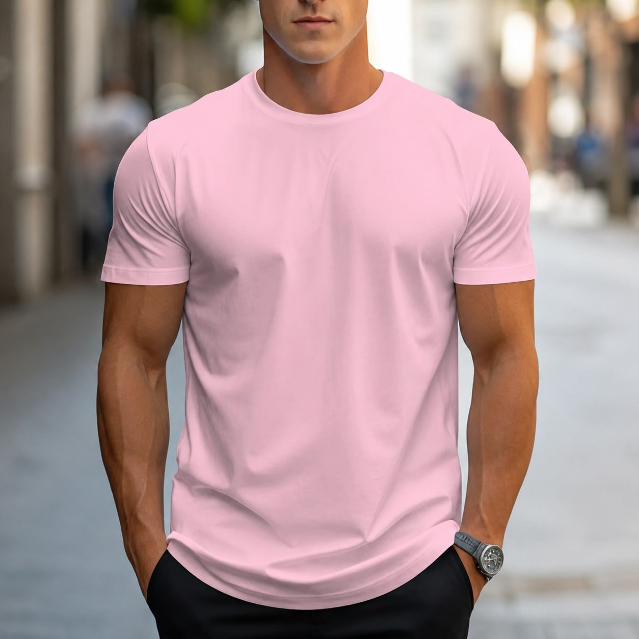 Owen - Legeres, unifarbenes Herren-T-Shirt