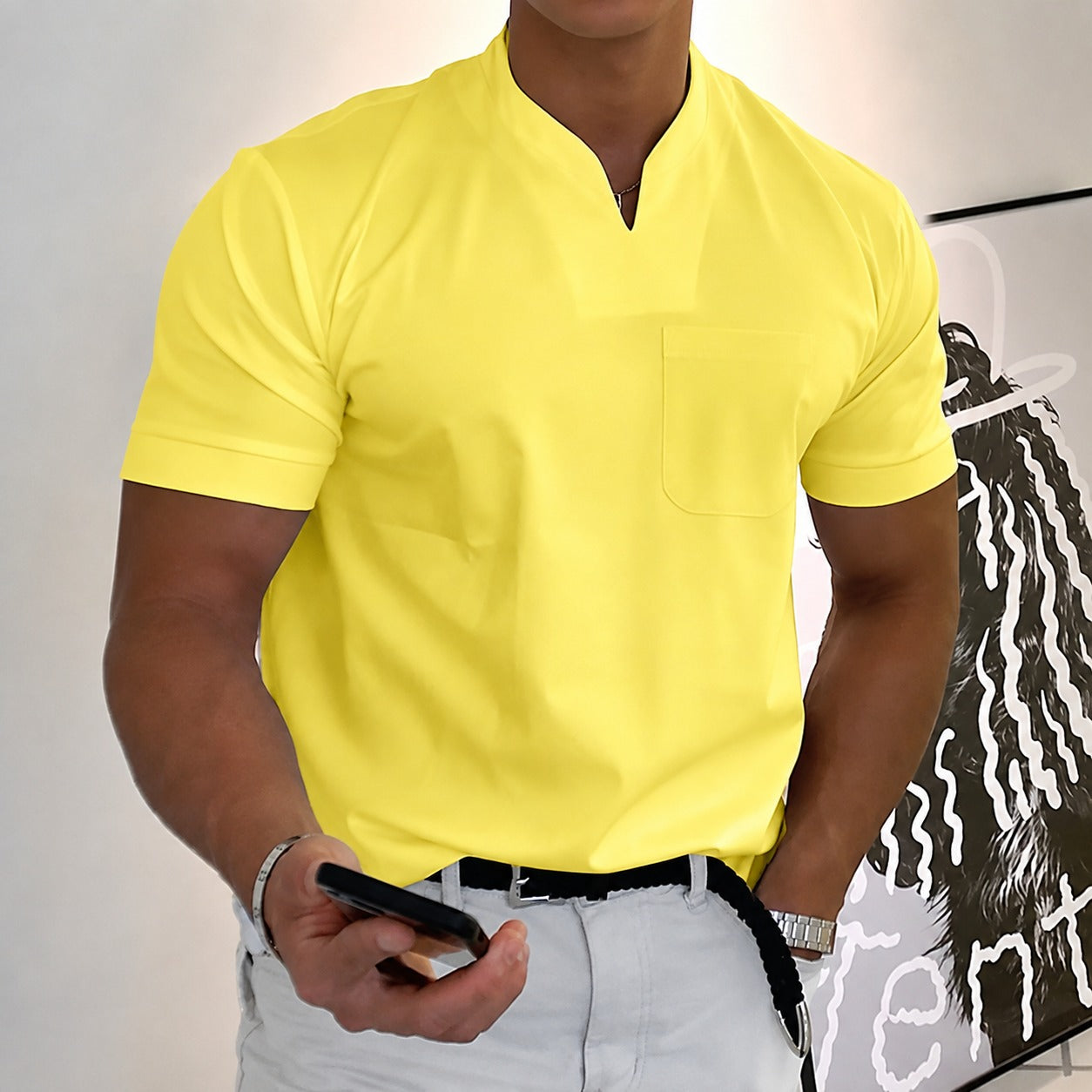 Jason - Herren-Fitnessshirt mit kurzen Ärmeln