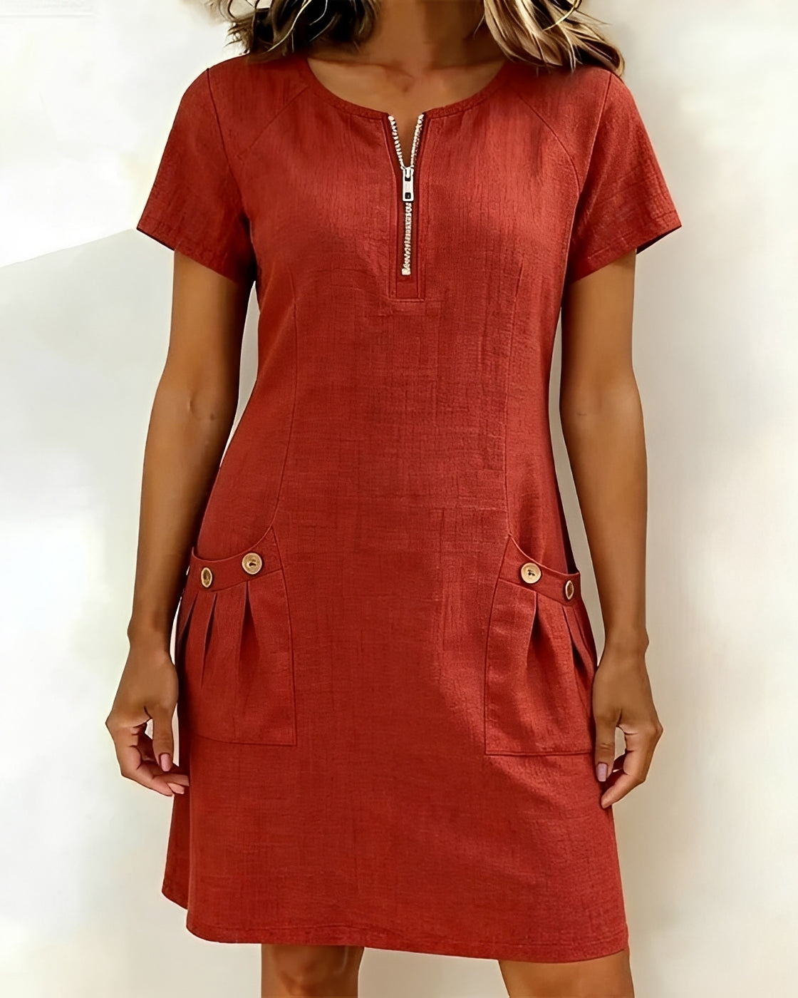 Emelia - Modisches Kleid mit Zipper