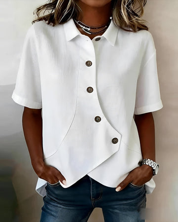 Mia - Bluse mit asymmetrischer Knopfleiste
