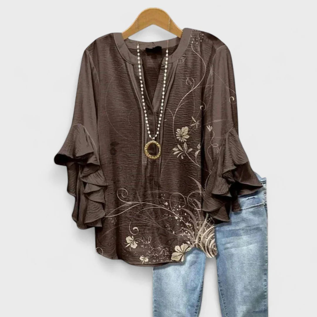 Kay - Elegantens Oberteil für Damen mit Blumenmotiv