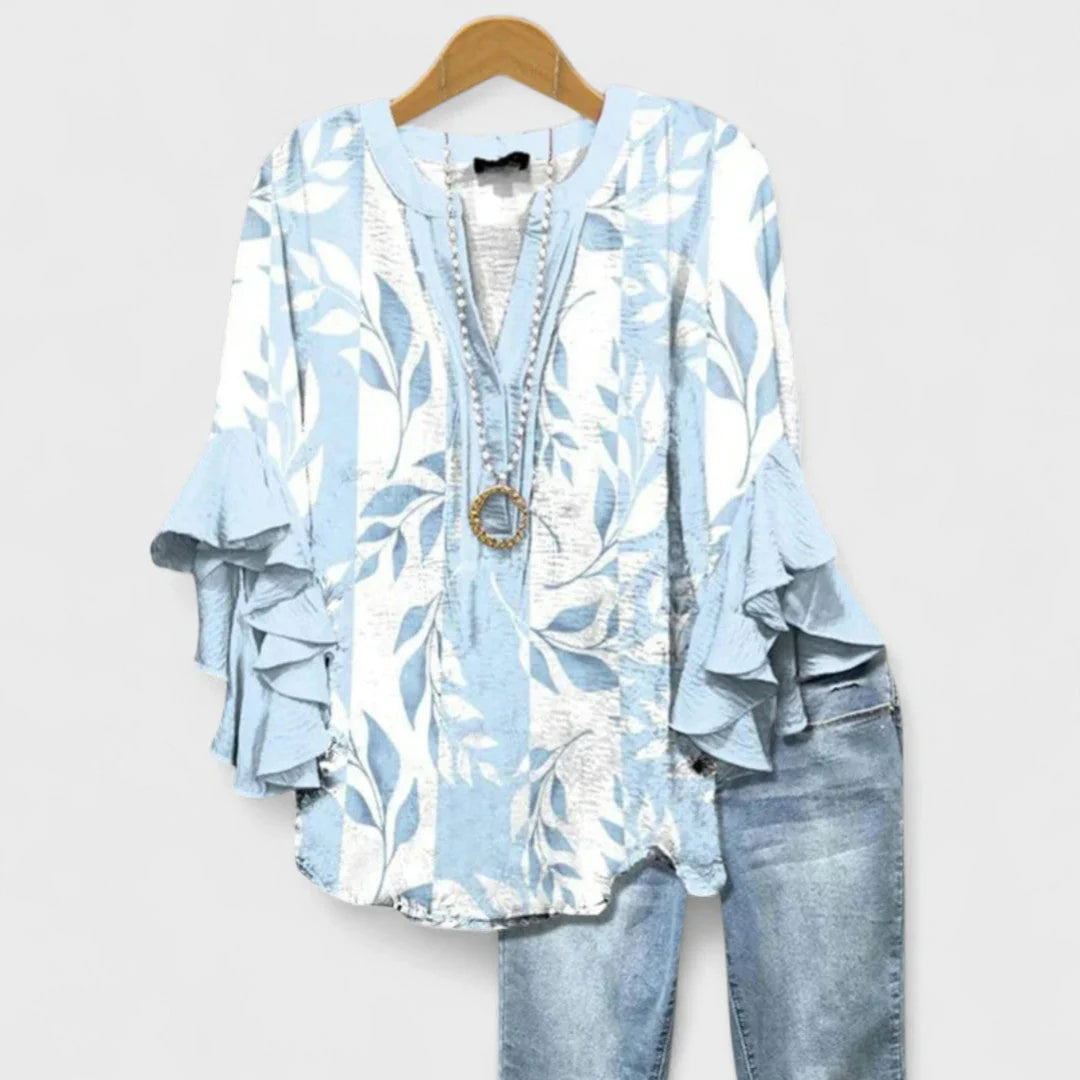 Kay - Elegantens Oberteil für Damen mit Blumenmotiv