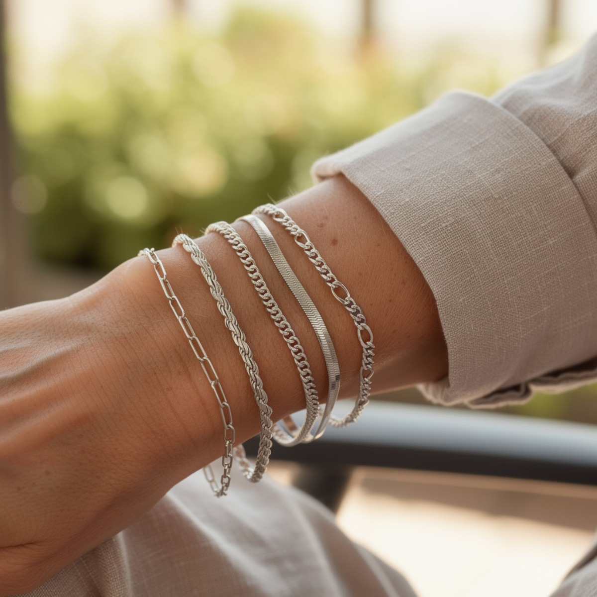 Elara – Set aus schlichten Armbändern für Frauen