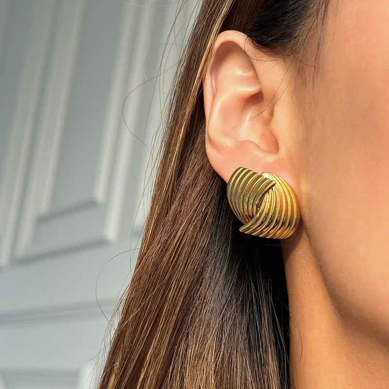 Sonia - Wellenohrringe in Gold