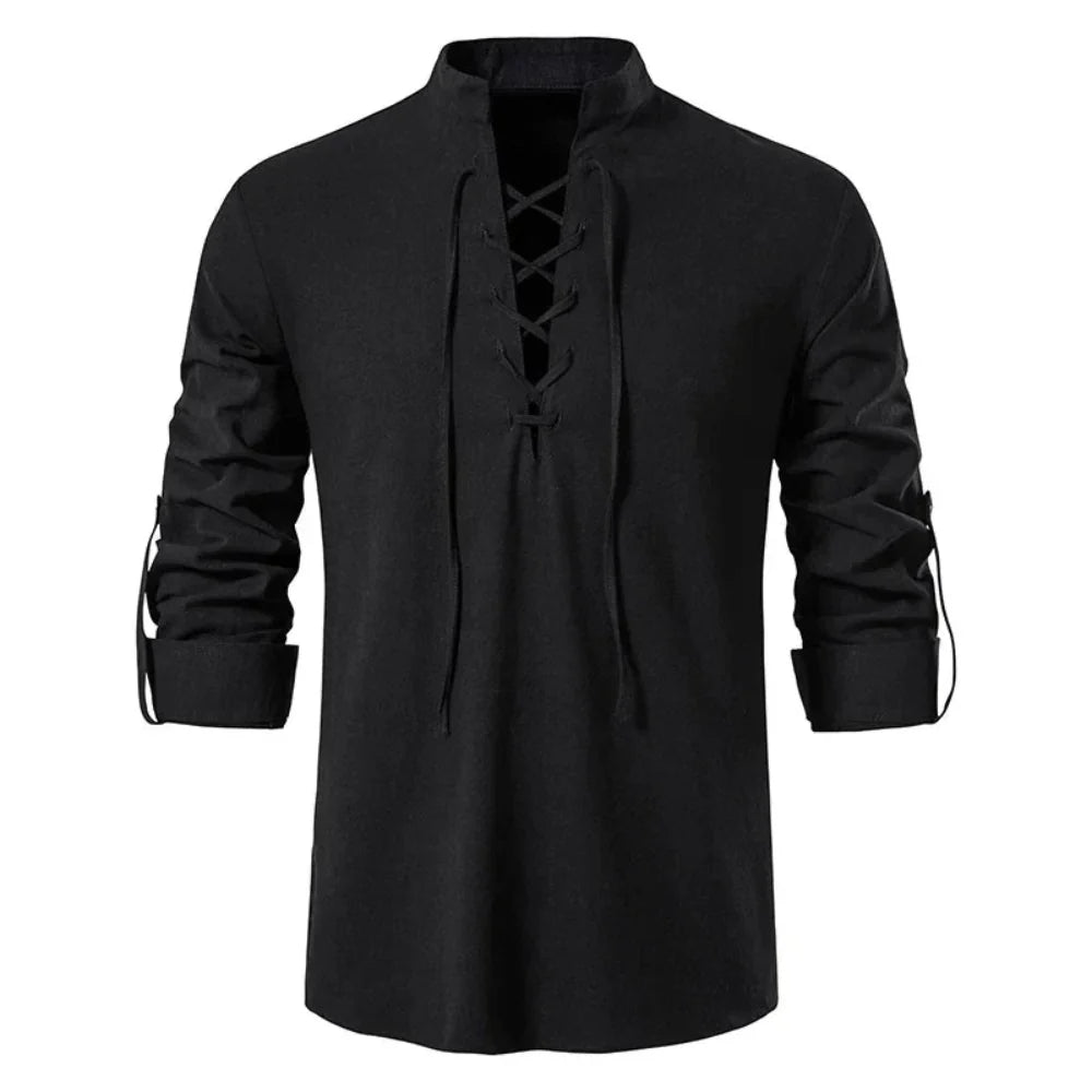 Oliver - Bluse mit langen Ärmeln und Schnürdetails