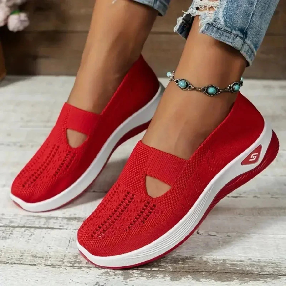 Madelline - Damen Slipper mit Keilabsatz