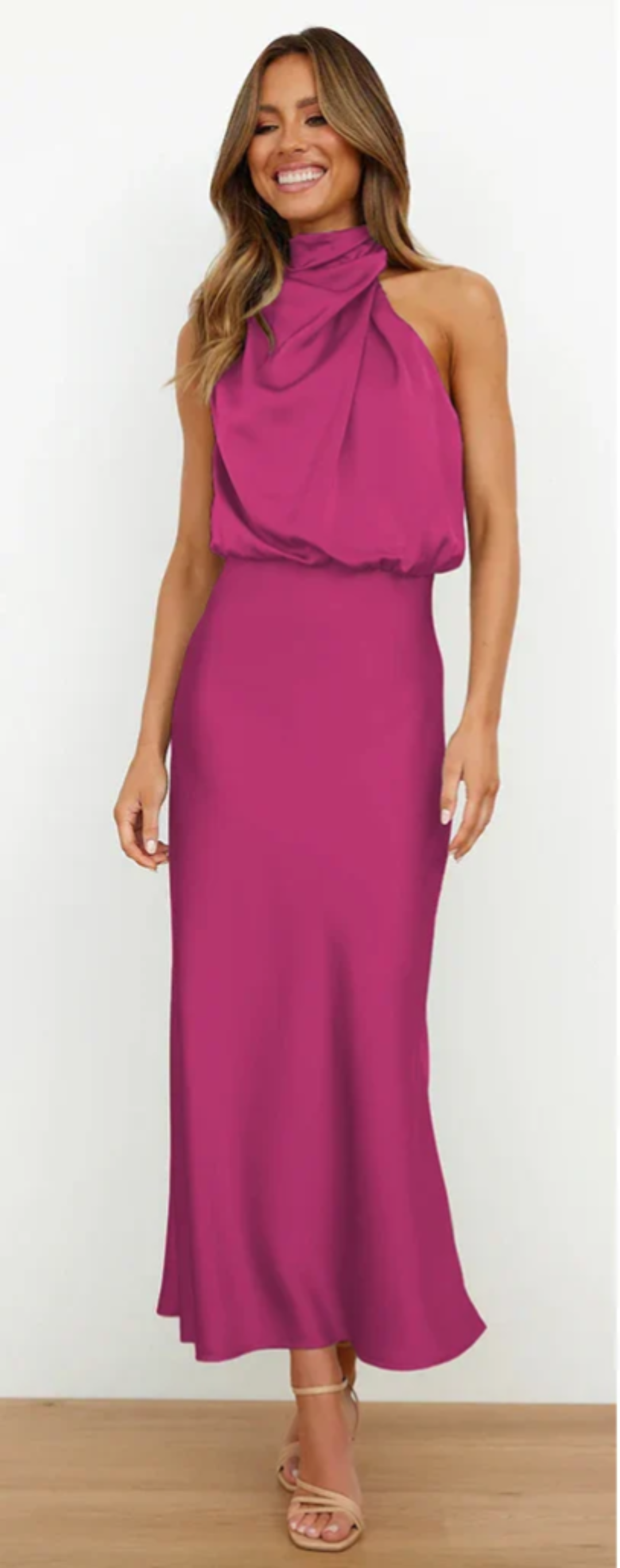 Luna - Maxikleid mit Drapierung