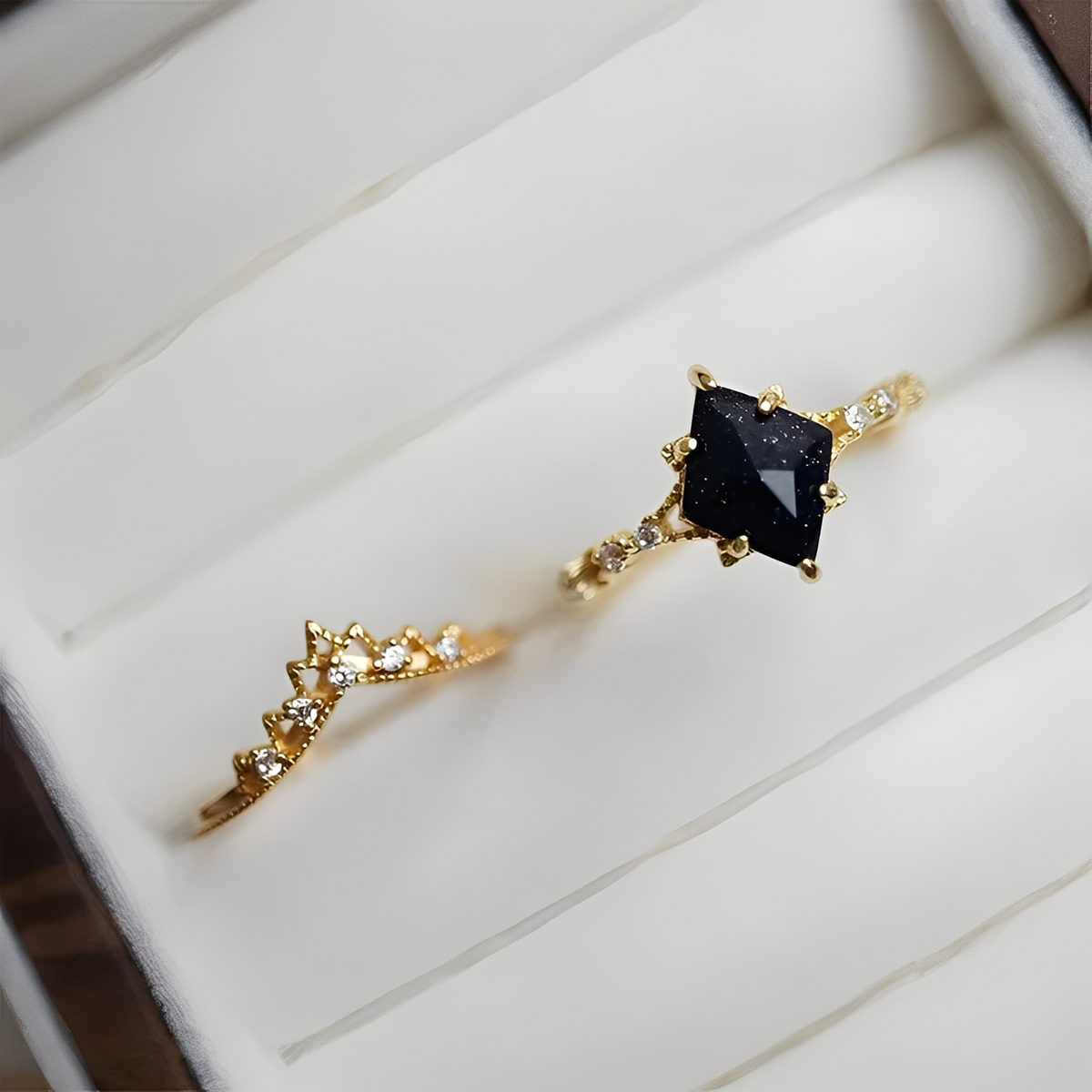 Nerisa – Ring aus schwarzem Obsidian