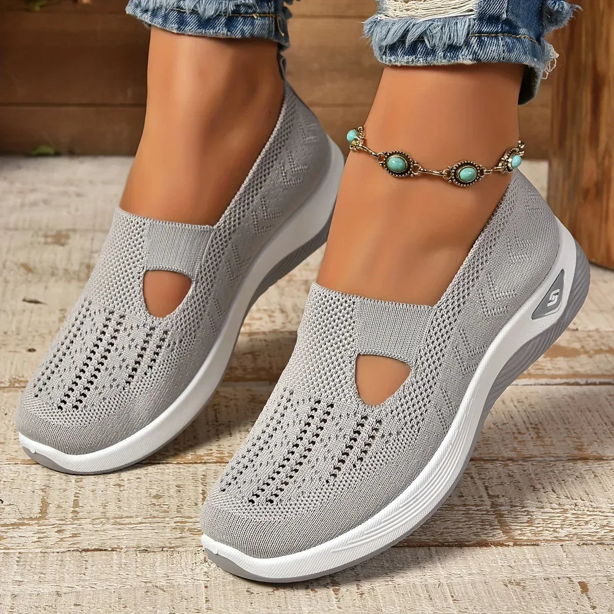 Madelline - Damen Slipper mit Keilabsatz