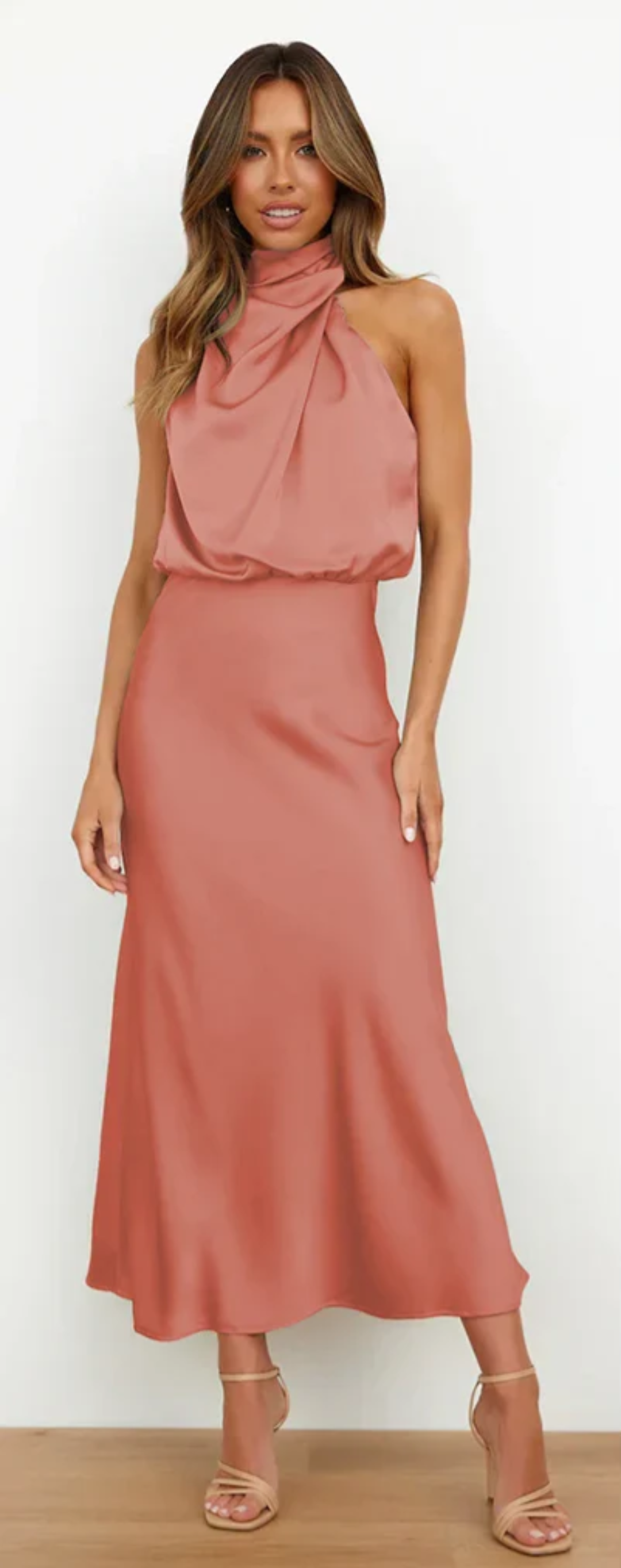 Luna - Maxikleid mit Drapierung