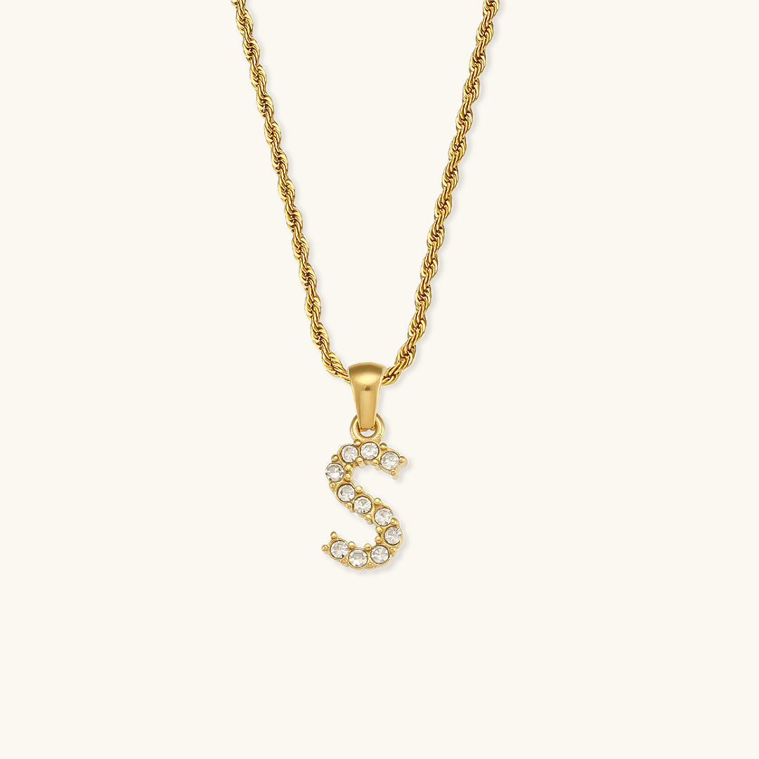 Maeve - Kette mit Initialen und Diamanten