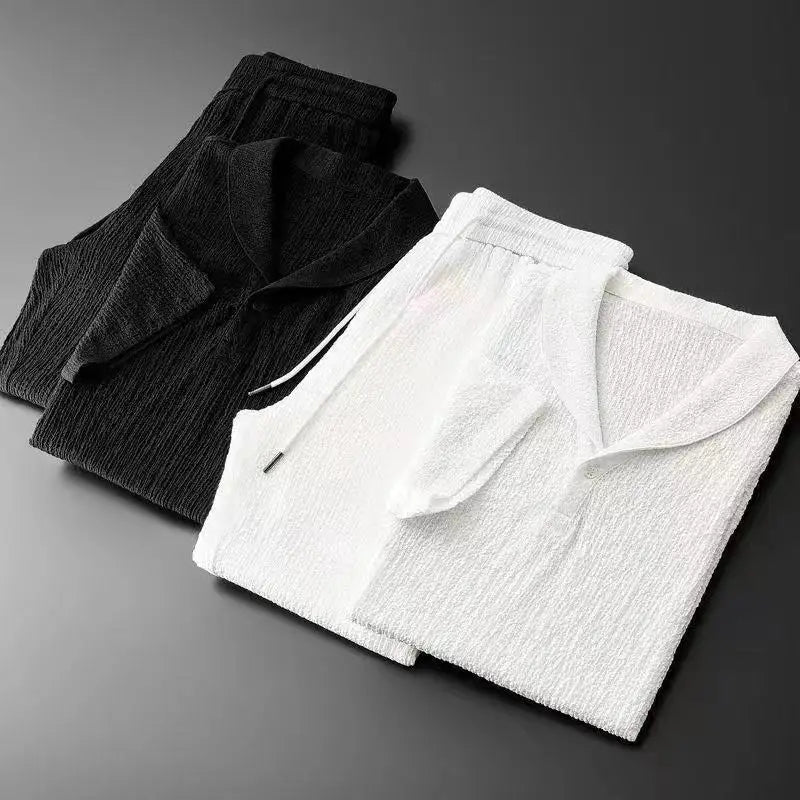 Luca - kurzärmliges Shirt mit Hose und flexiblem Taillenbund