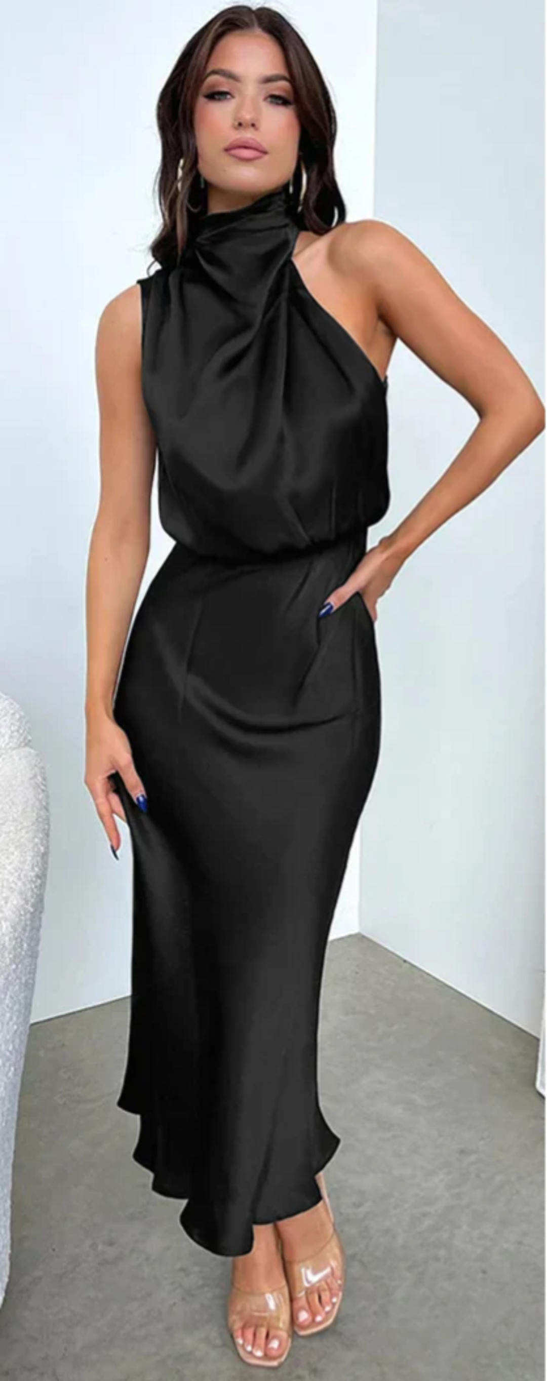 Luna - Maxikleid mit Drapierung