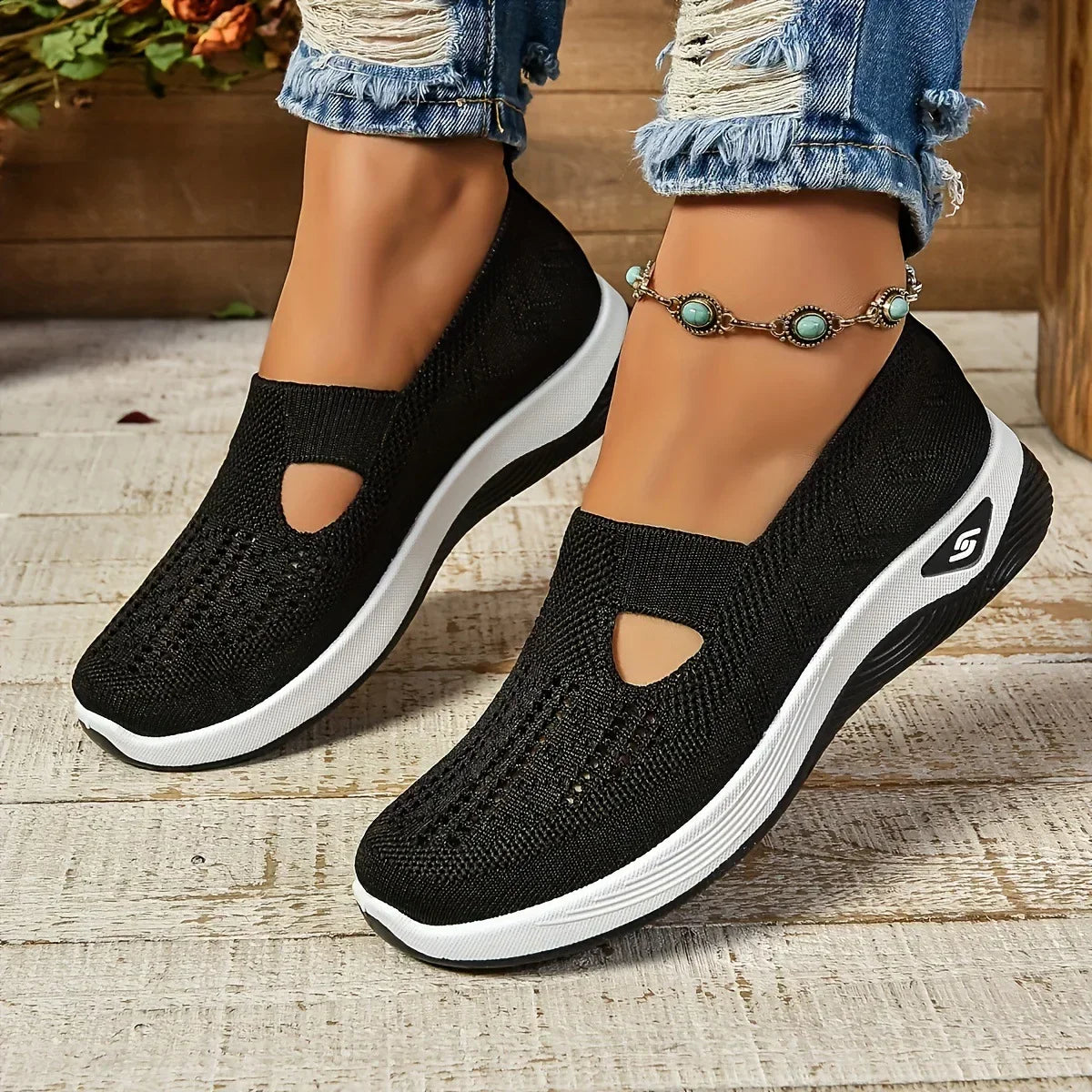 Madelline - Damen Slipper mit Keilabsatz