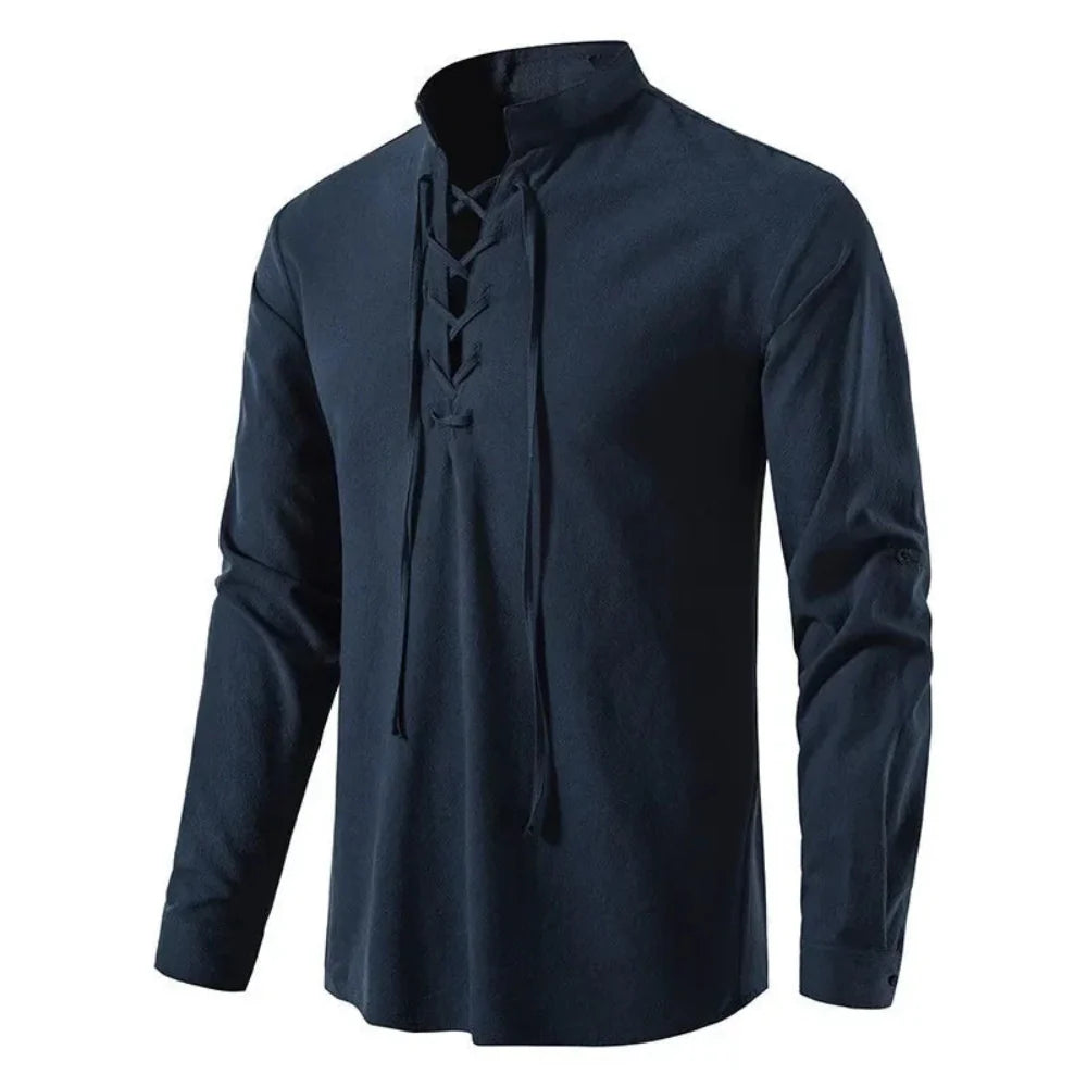 Oliver - Bluse mit langen Ärmeln und Schnürdetails