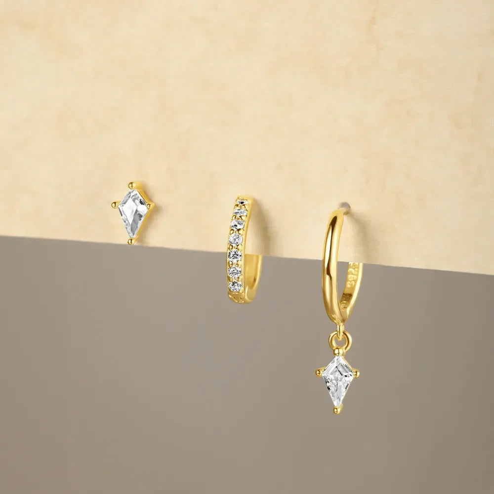Azaria – Set von Ohrringen mit Diamantanhänger