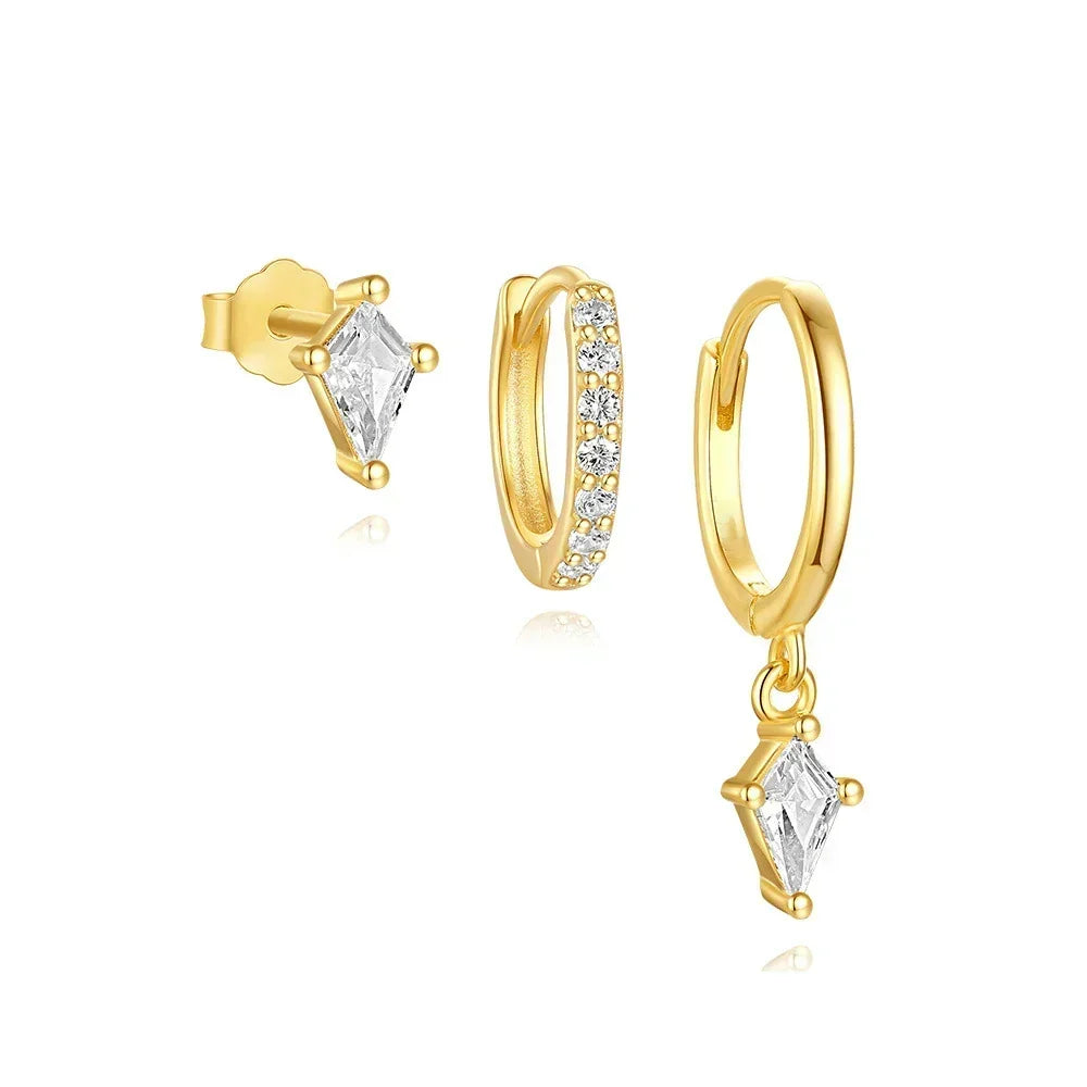 Azaria – Set von Ohrringen mit Diamantanhänger