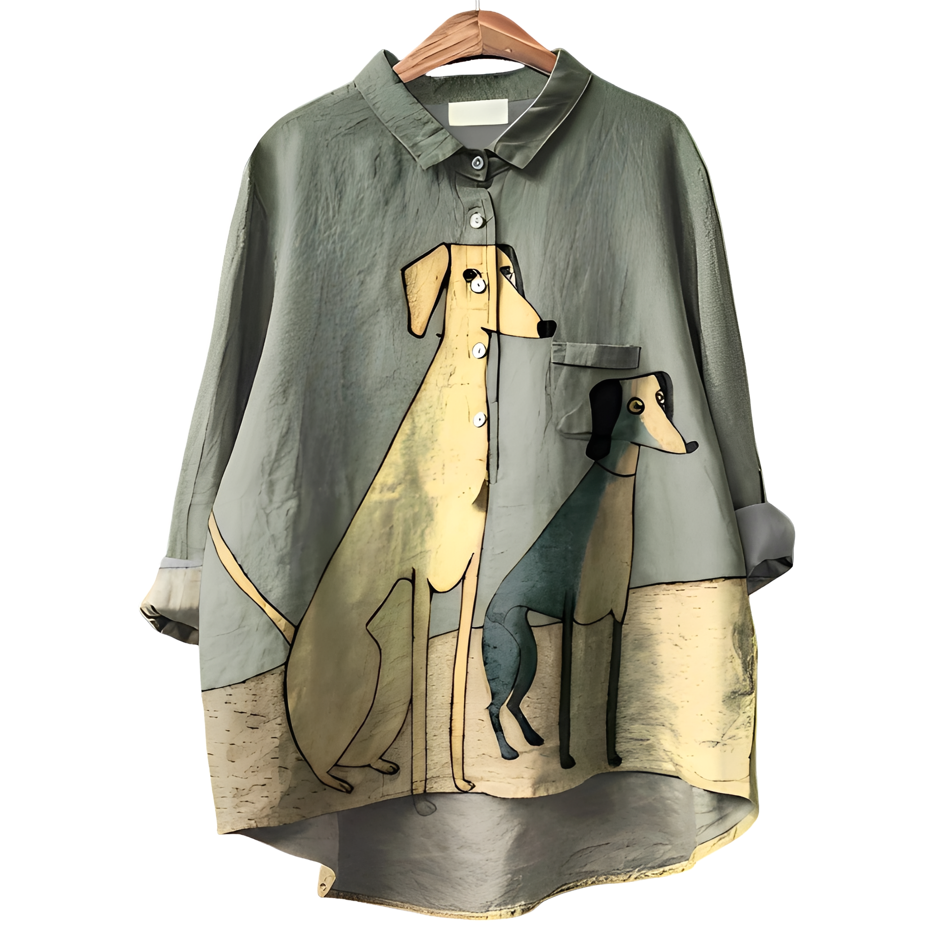 Eyden - Damenbluse mit langen Ärmeln und Design