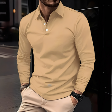 Deacon - Komfortables Langarm-Poloshirt für Männer
