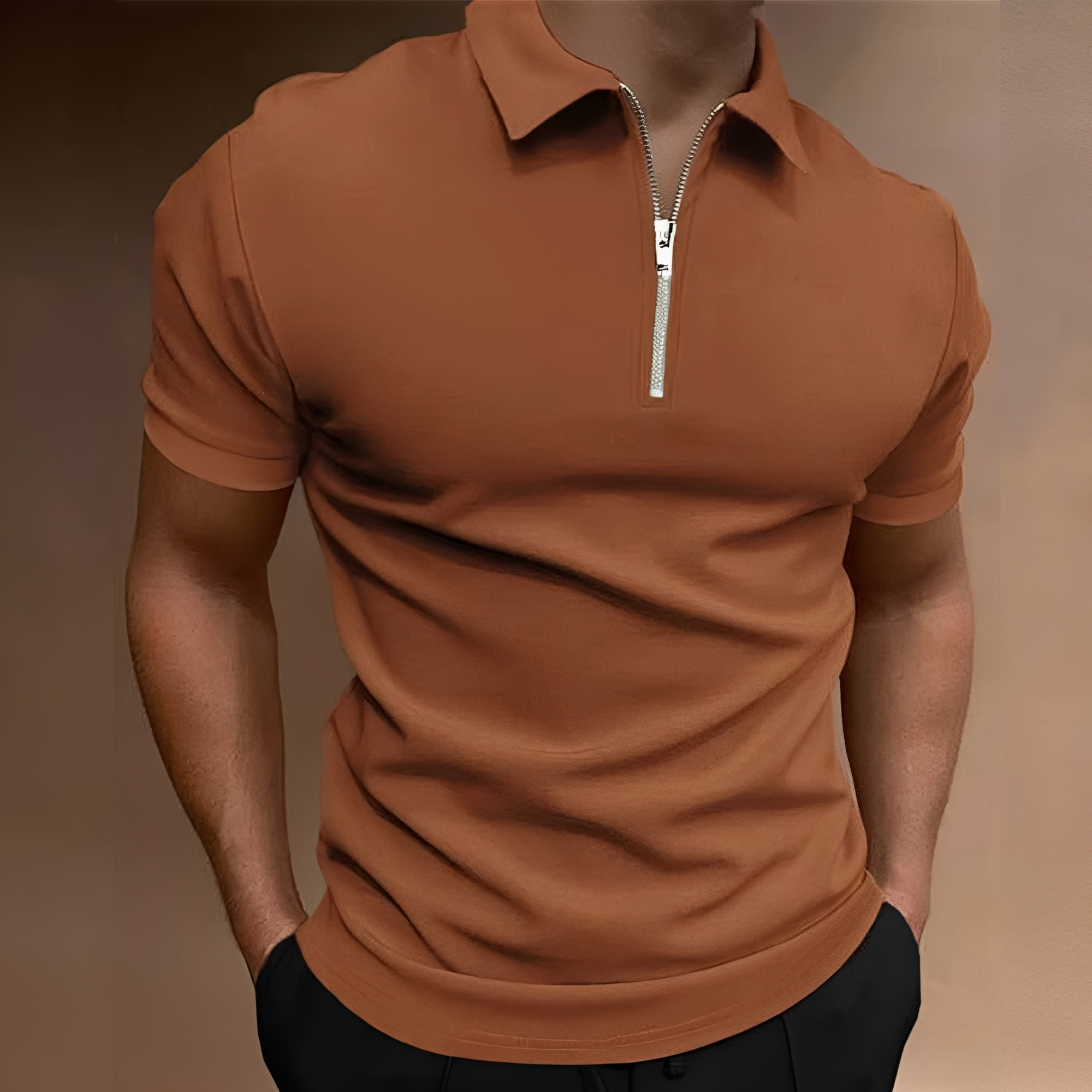Carlos - Elegantes Polohemd mit Reißverschluss für Herren