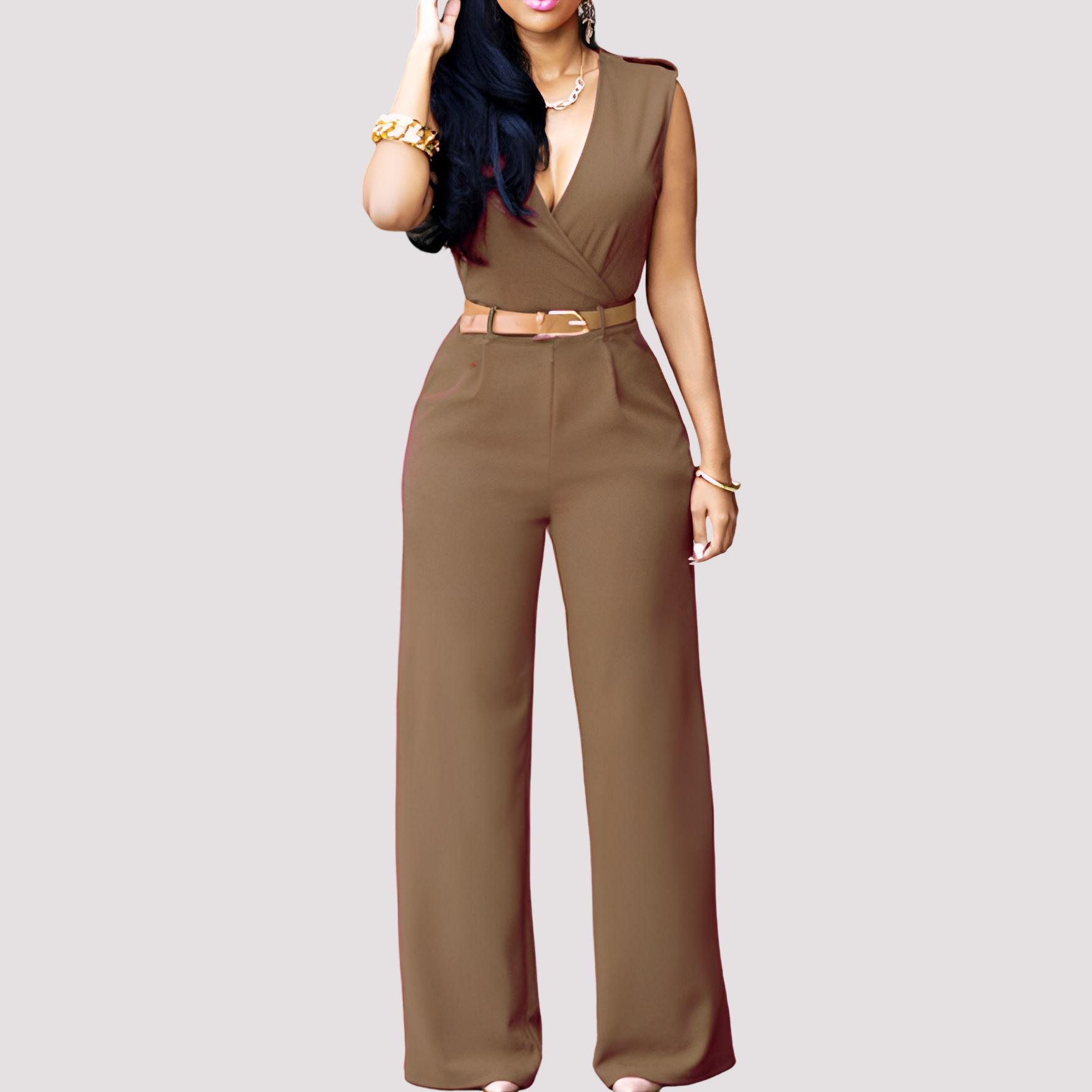 Esther - Eleganter Damen-Jumpsuit mit Gürtel