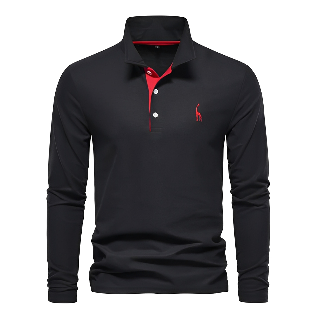Antoine - Langärmliges Herren-Poloshirt für den Alltag