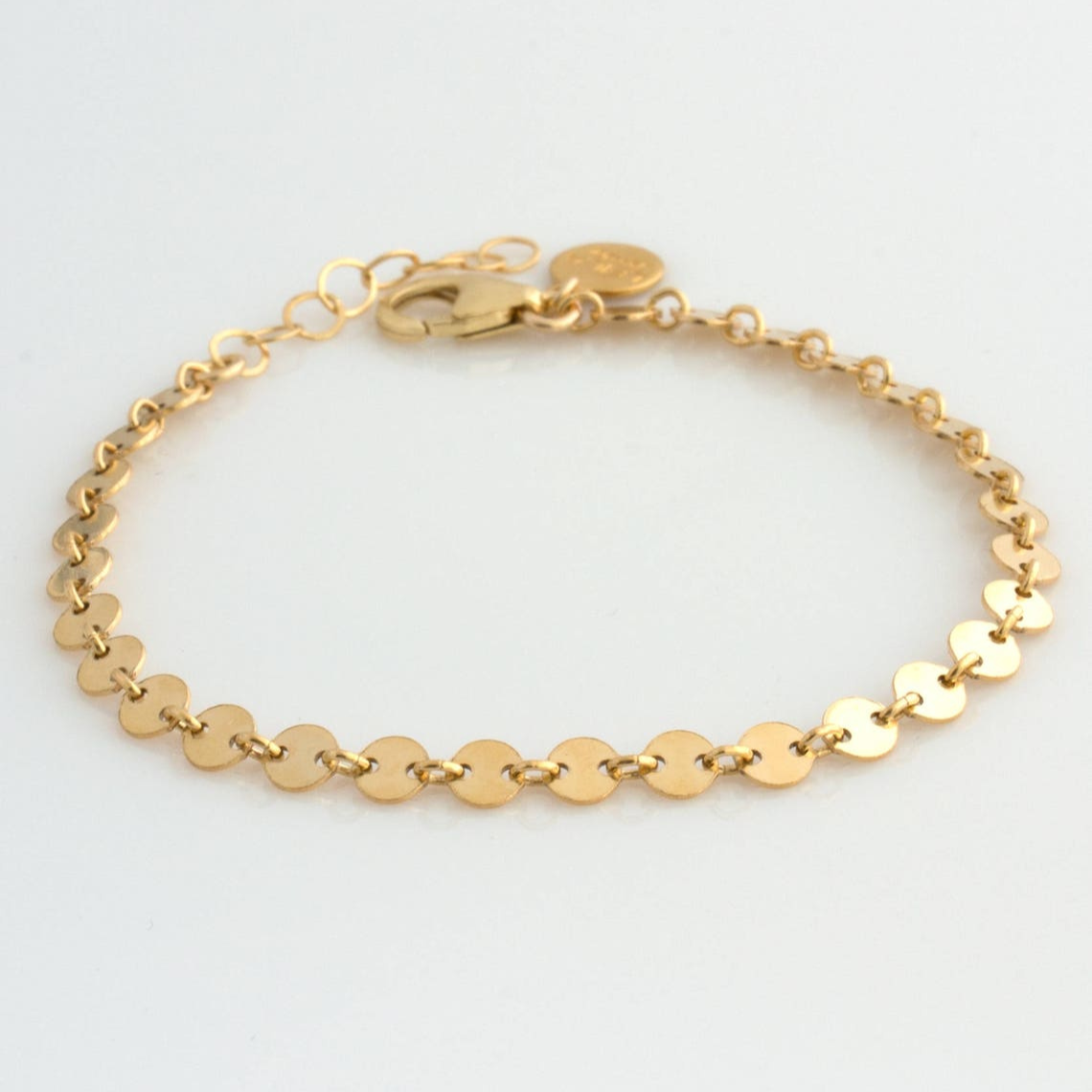 Halskette mit Ketten-Disk-Armband - Set aus Schichtenarmbändern