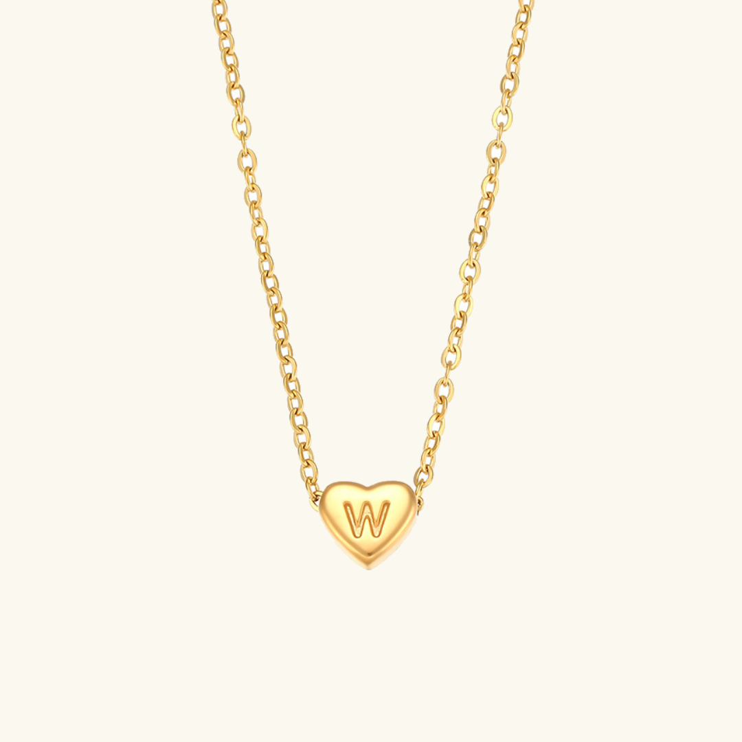 Herz - Goldene Buchstaben-Halskette