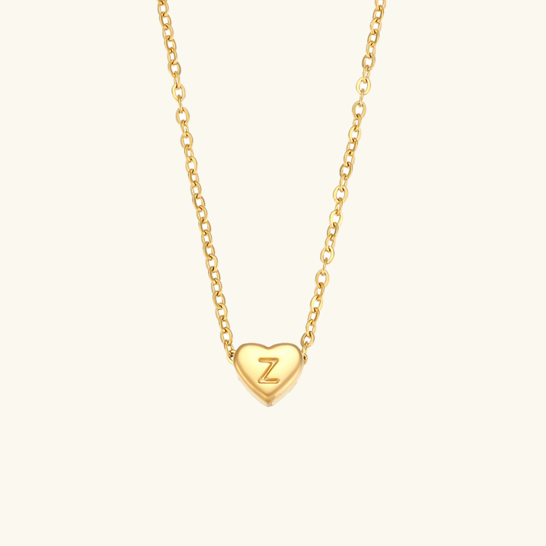 Herz - Goldene Buchstaben-Halskette