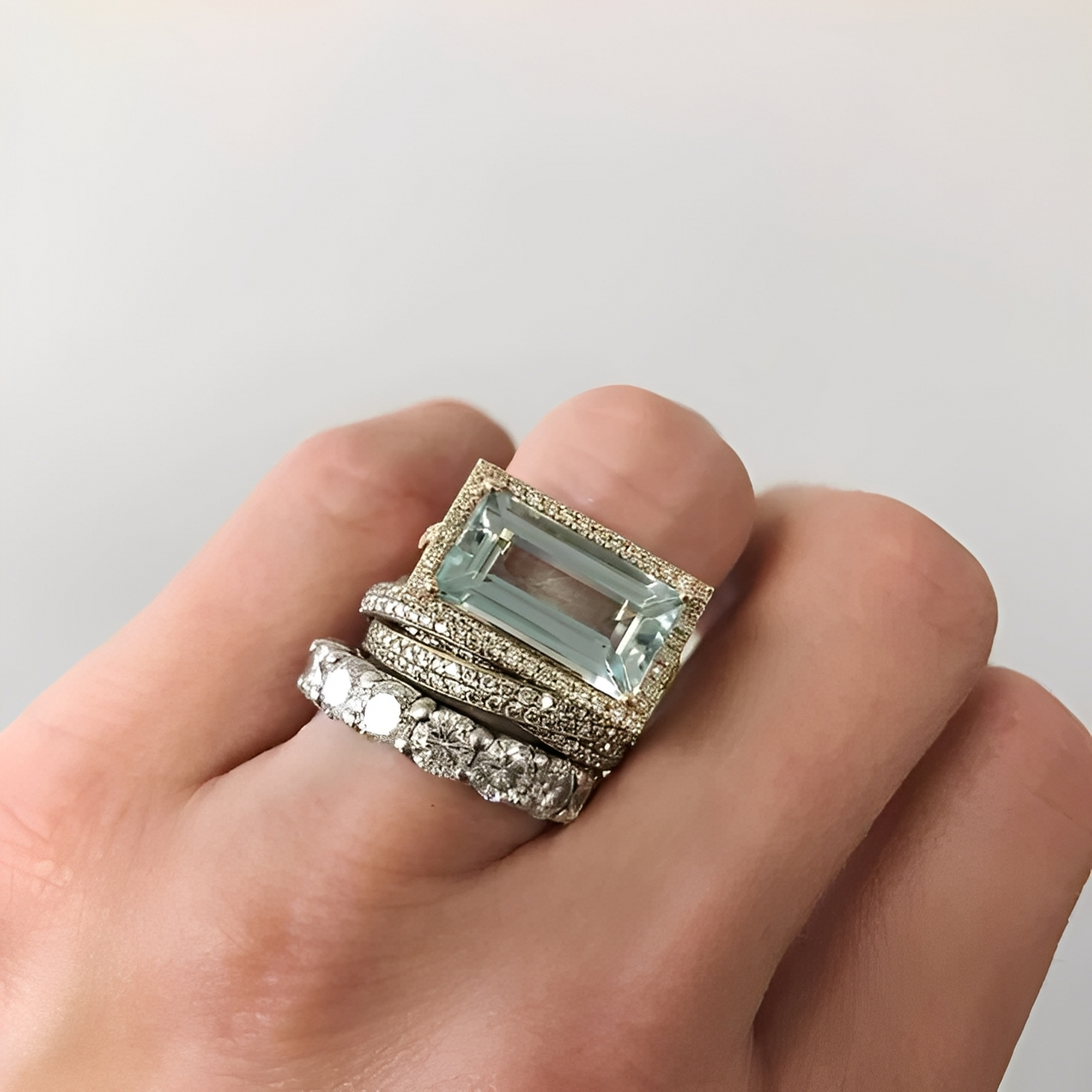 Ailyn – Vintage-Ring-Set in Silber