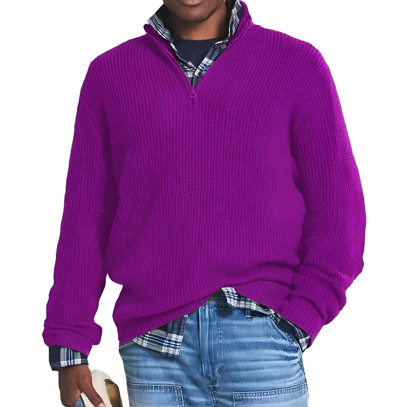 Charlton - Herrenpullover mit Zipper für Wärme