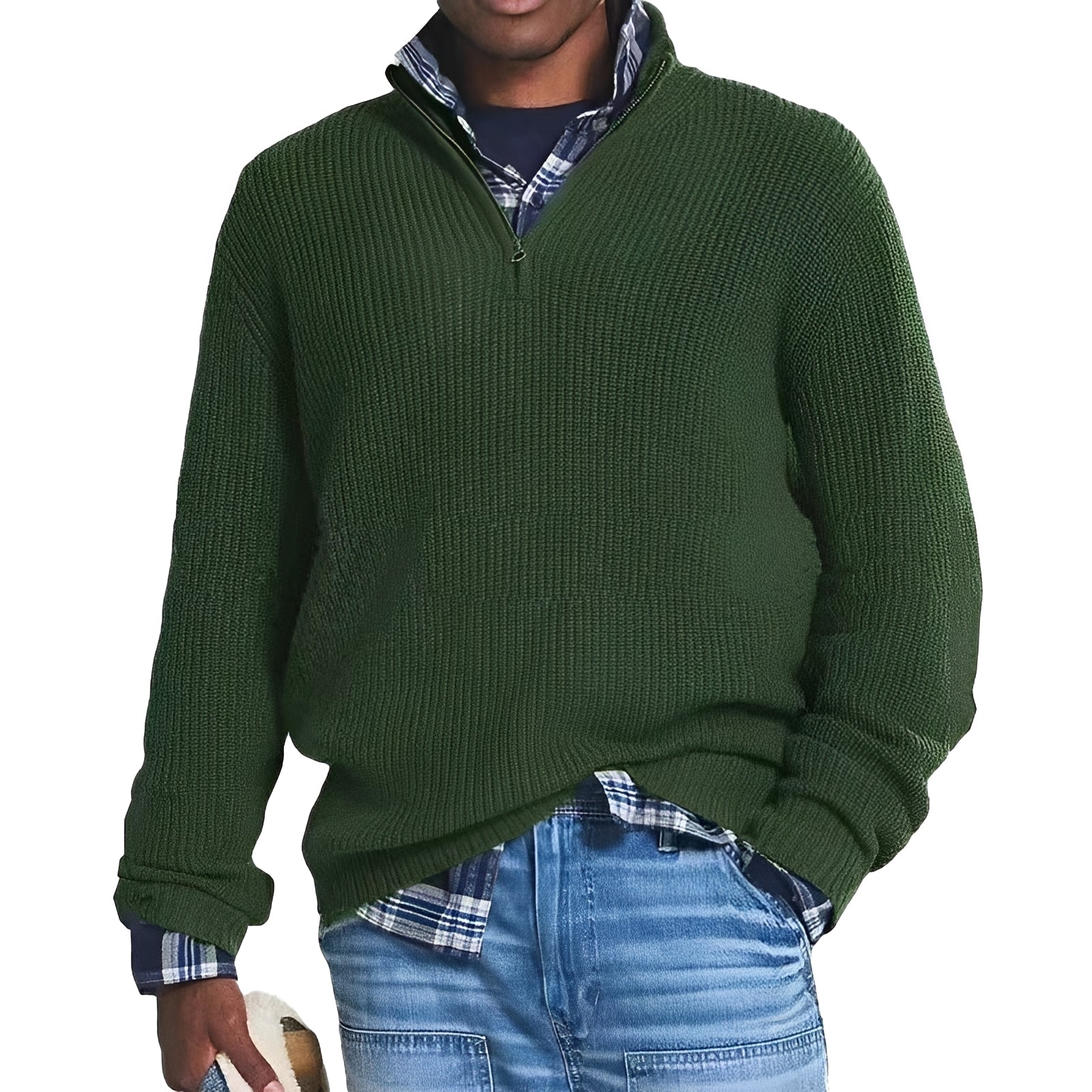Charlton - Herrenpullover mit Zipper für Wärme