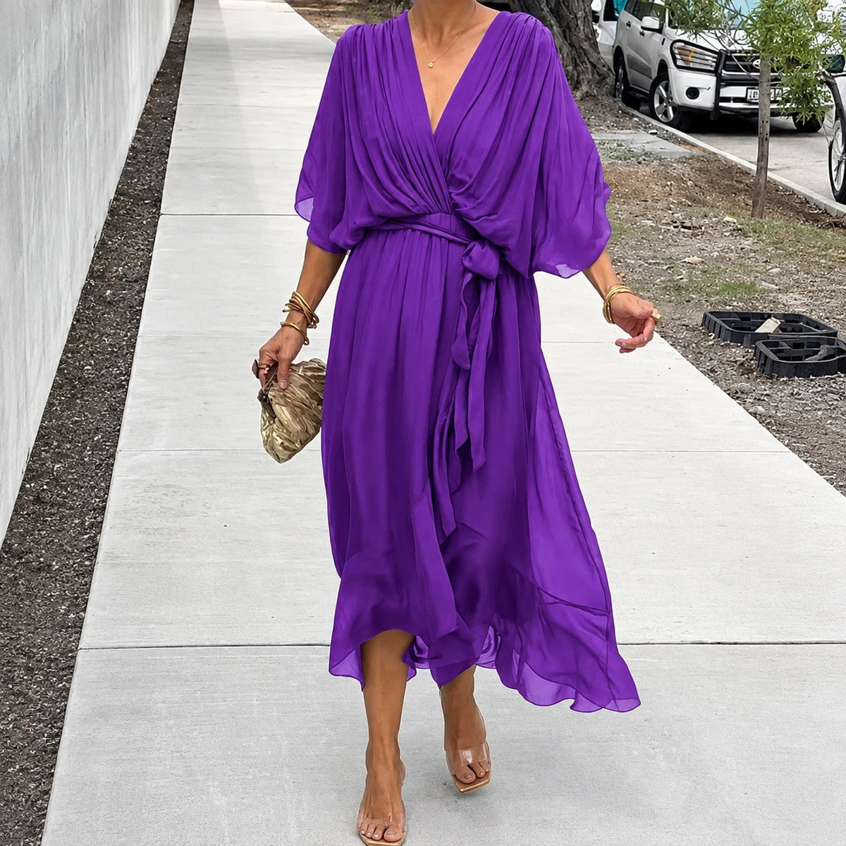Loisa - Luftiges Kleid mit V-Schnitt