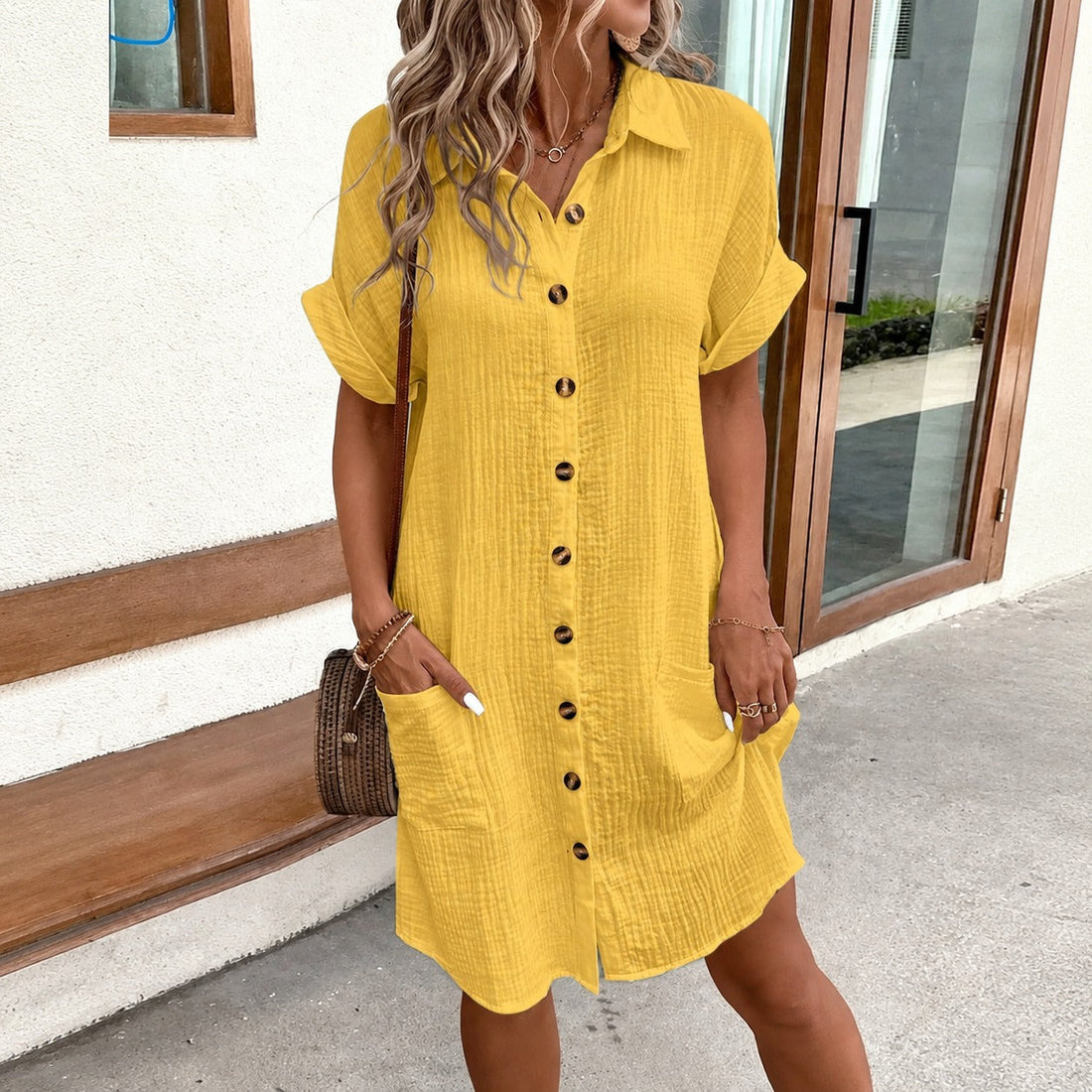 Clara - Damen-Kleid im Hemdenstil