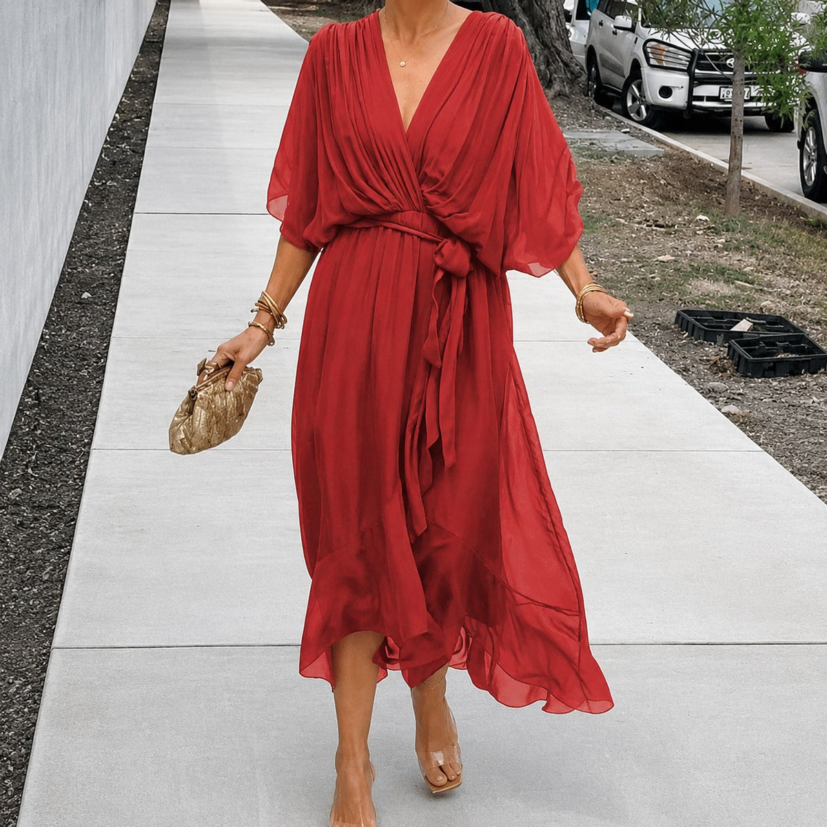 Loisa - Luftiges Kleid mit V-Schnitt