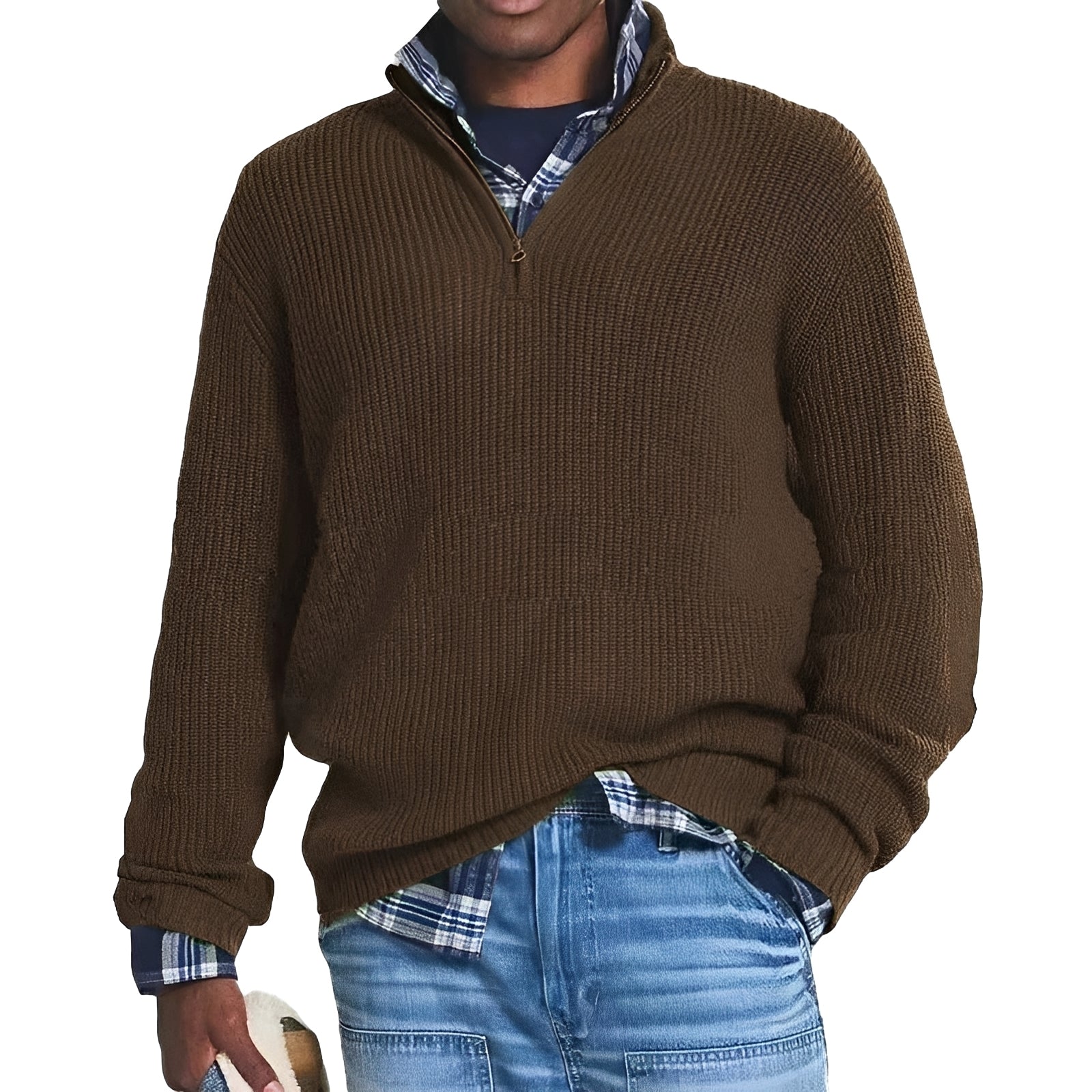 Charlton - Herrenpullover mit Zipper für Wärme