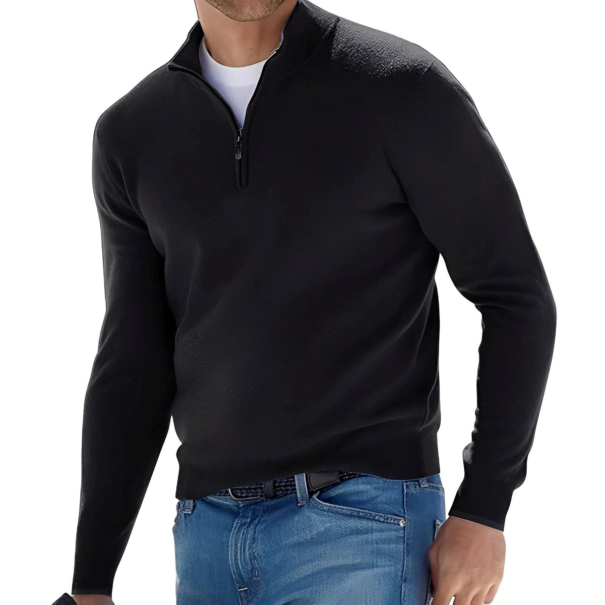 Ralph - Bequemer Herrenpullover mit Zipper