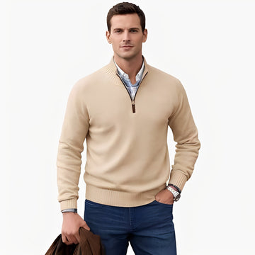 Jeremy - Kuscheliger Pullover mit Reißverschlusskragen