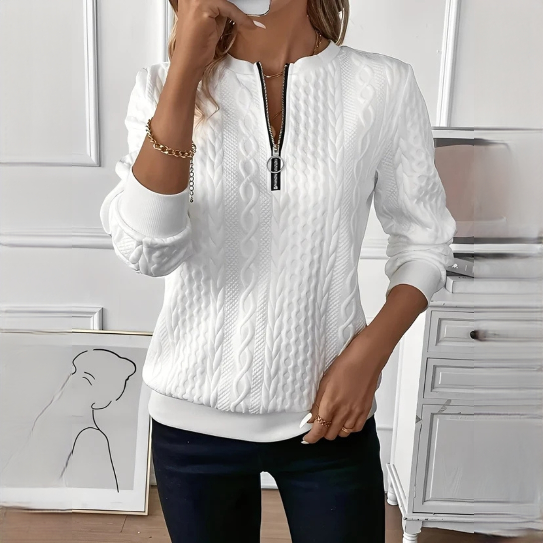 Hedie - Eleganter und schicker Zipper-Pullover
