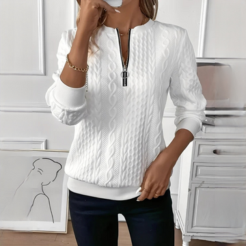 Hedie - Eleganter und schicker Zipper-Pullover