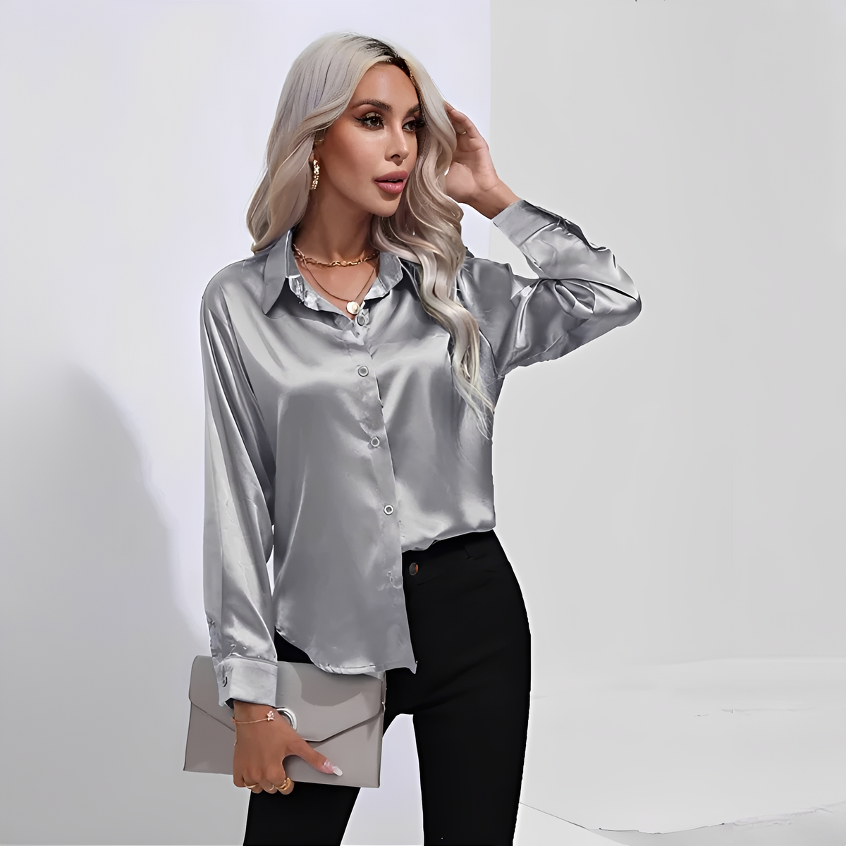 Liliane - Stilvolle Bluse mit langen Ärmeln