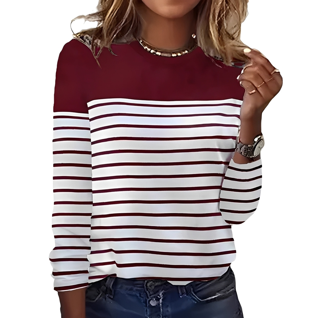 Eunice - Warmer und gemütlicher Streifenpullover