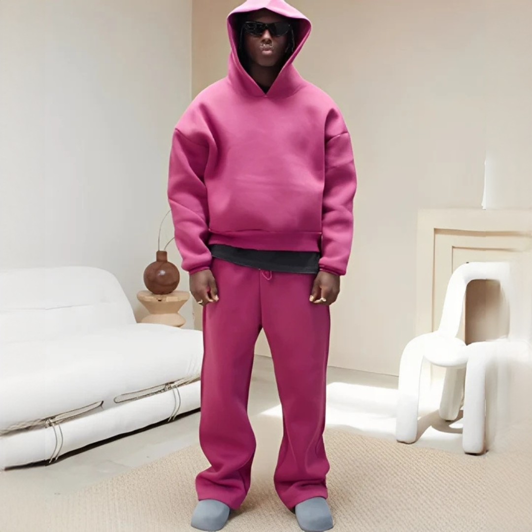 Marlon - Oversize-Set mit Kapuzenpullover und Hose